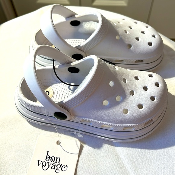 Littles Clog/Slipper Style Shoes White Back strap 7”x3.5” Brand New Size Small - Picture 9 of 9